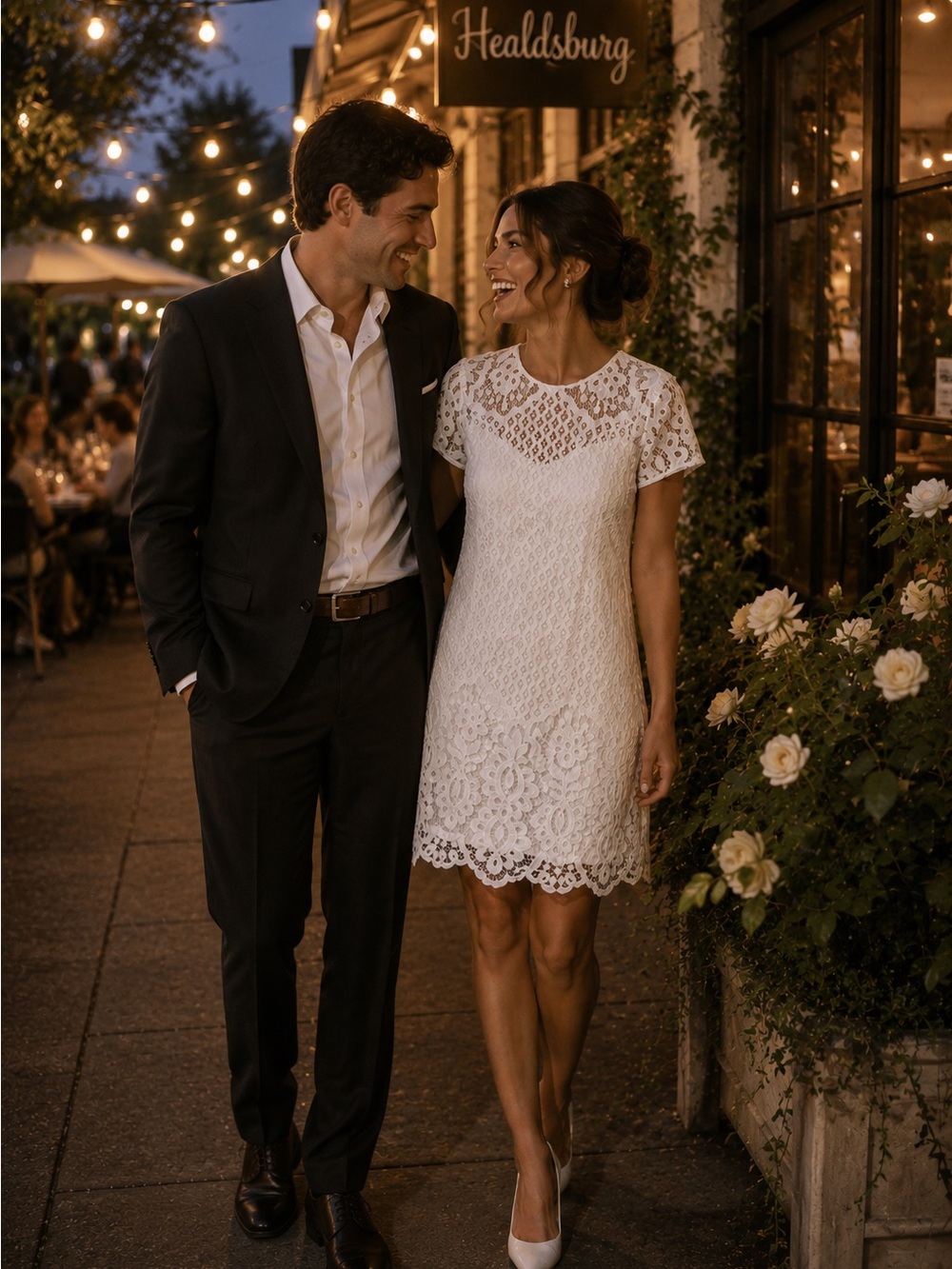 Abercrombie & Fitch White Lace Mini Dress Bridal Shower Rehearsal - Picture 3 of 3
